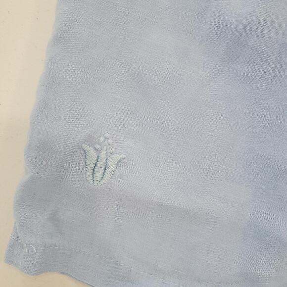 j.marie Shirt Womens Small Light Blue Pink Embroidered Linen Sleeveless JM2009 - Picture 3 of 8
